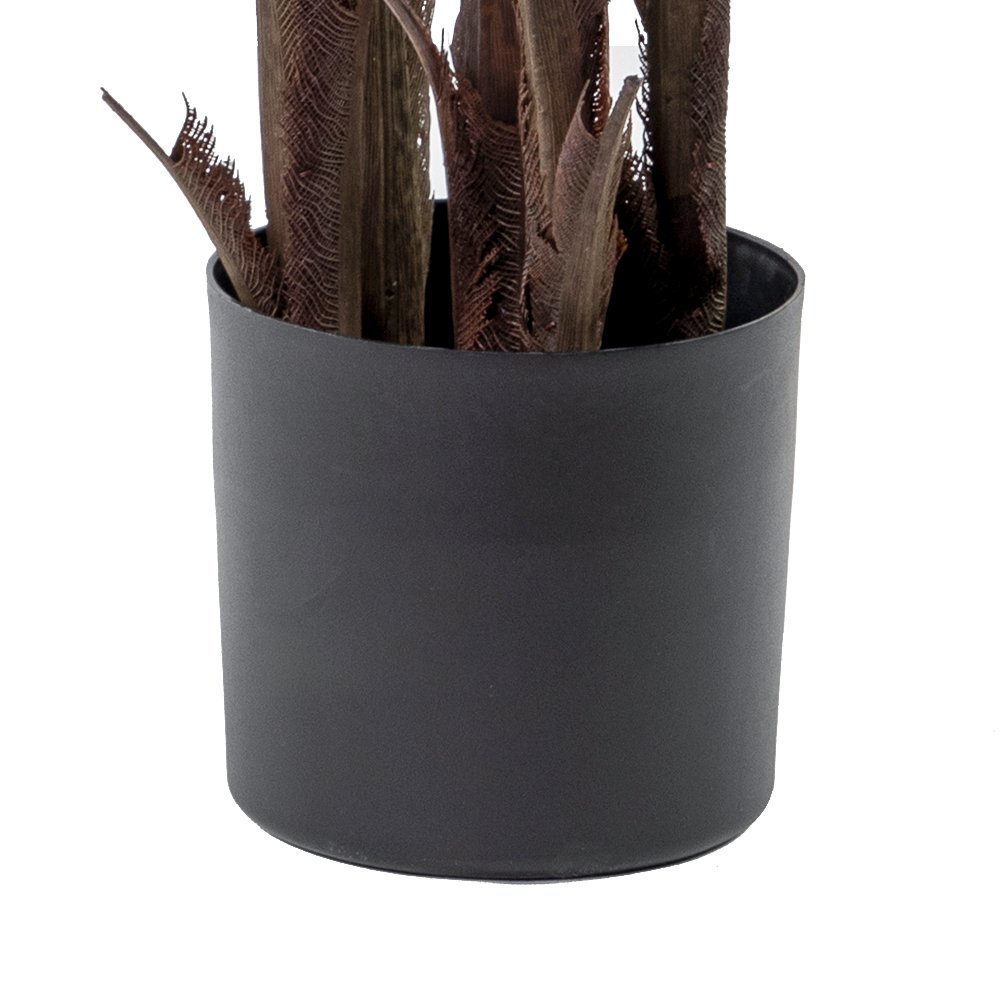 Corner Placement Idea for Artificial Bamboo Palm Luxury artificial Rhapis palm tree in a grey decorative pot, ideal for corner placement in hotels and professional offices.