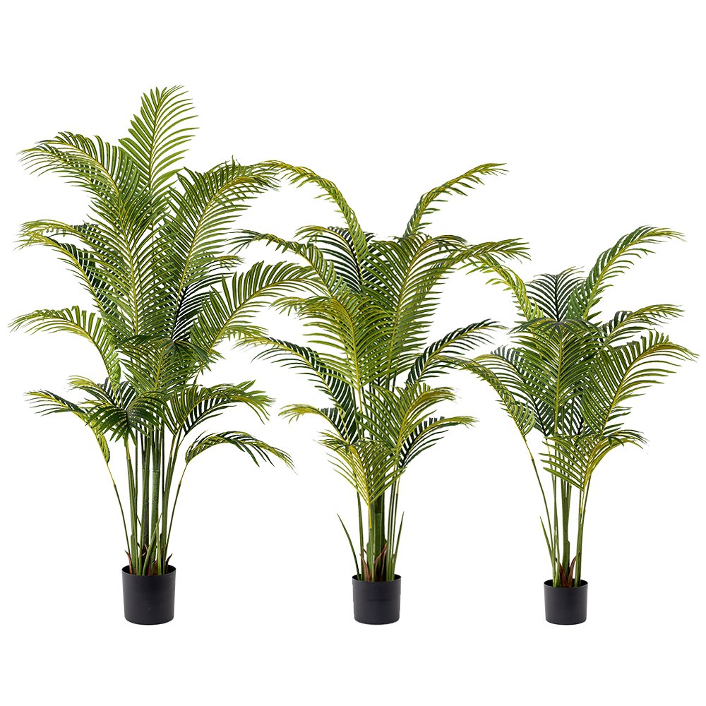wholesale-artificial-areca-palm-tree-sizes. High-fidelity indoor artificial areca palm tree for office and home decor