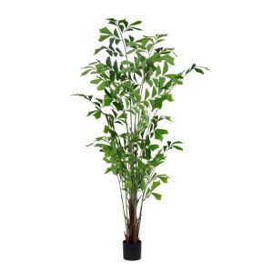 Realistic artificial Fishtail Palm (Caryota Mitis) in a black nursery pot, 4ft to 7.5ft options for commercial decor.